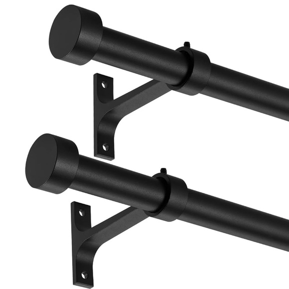 Hradecti Black Curtain Rod Set - Picture 3 of 4